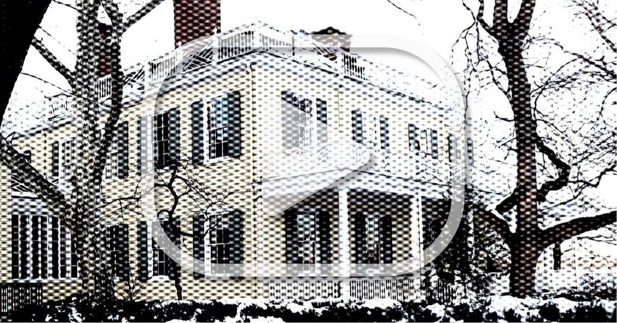 yellow building with graphic overlay